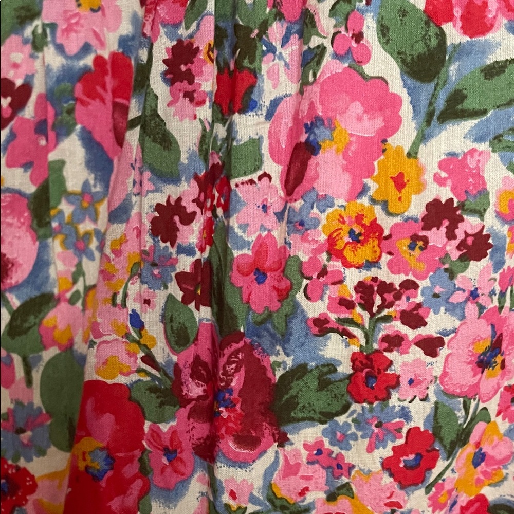 Natural Life Colorful Floral Smocked Dress Convertible Skirt, 100% Cotton Large - Picture 5 of 5